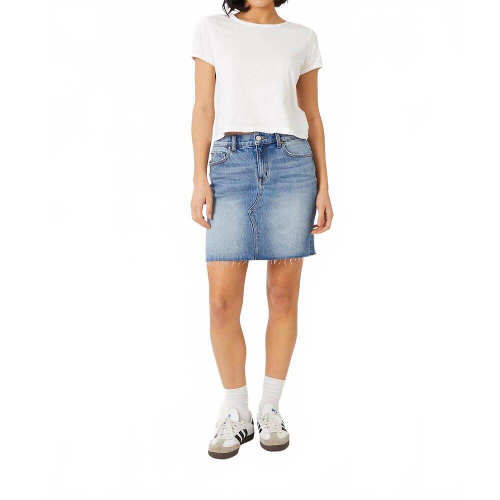 NEW LEVEL99 miley denim skirt in salt blue